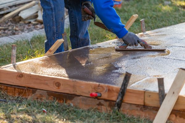 Patio Slab Construction in Temple