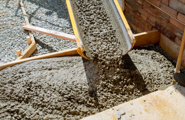 Cement Walkway Pouring in Temple