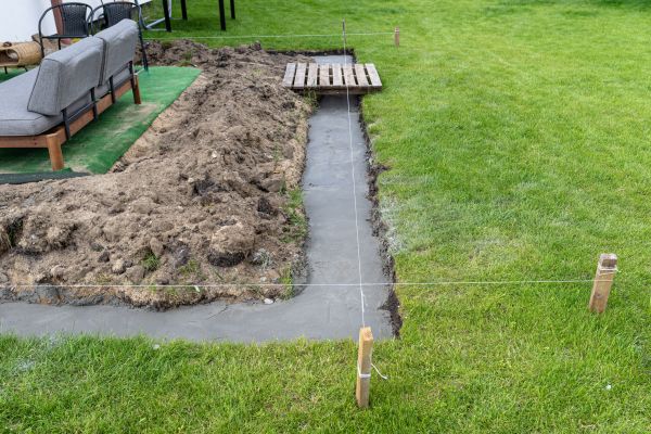 Cement Footer Installation in Temple