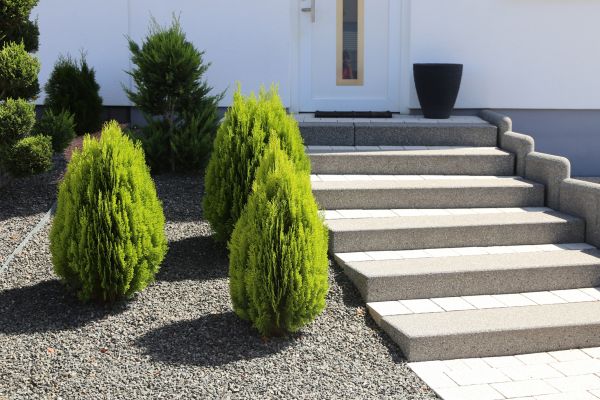 Exterior Steps Construction in Temple
